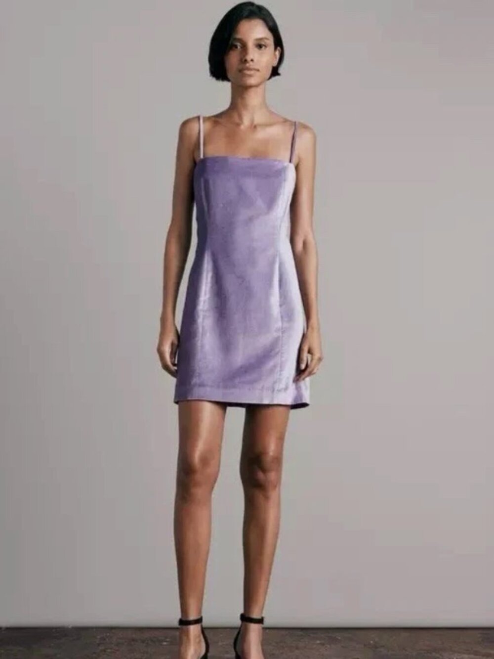 Rag & Bone Juliet Velvet Mini Dress in Violet Purple 2
